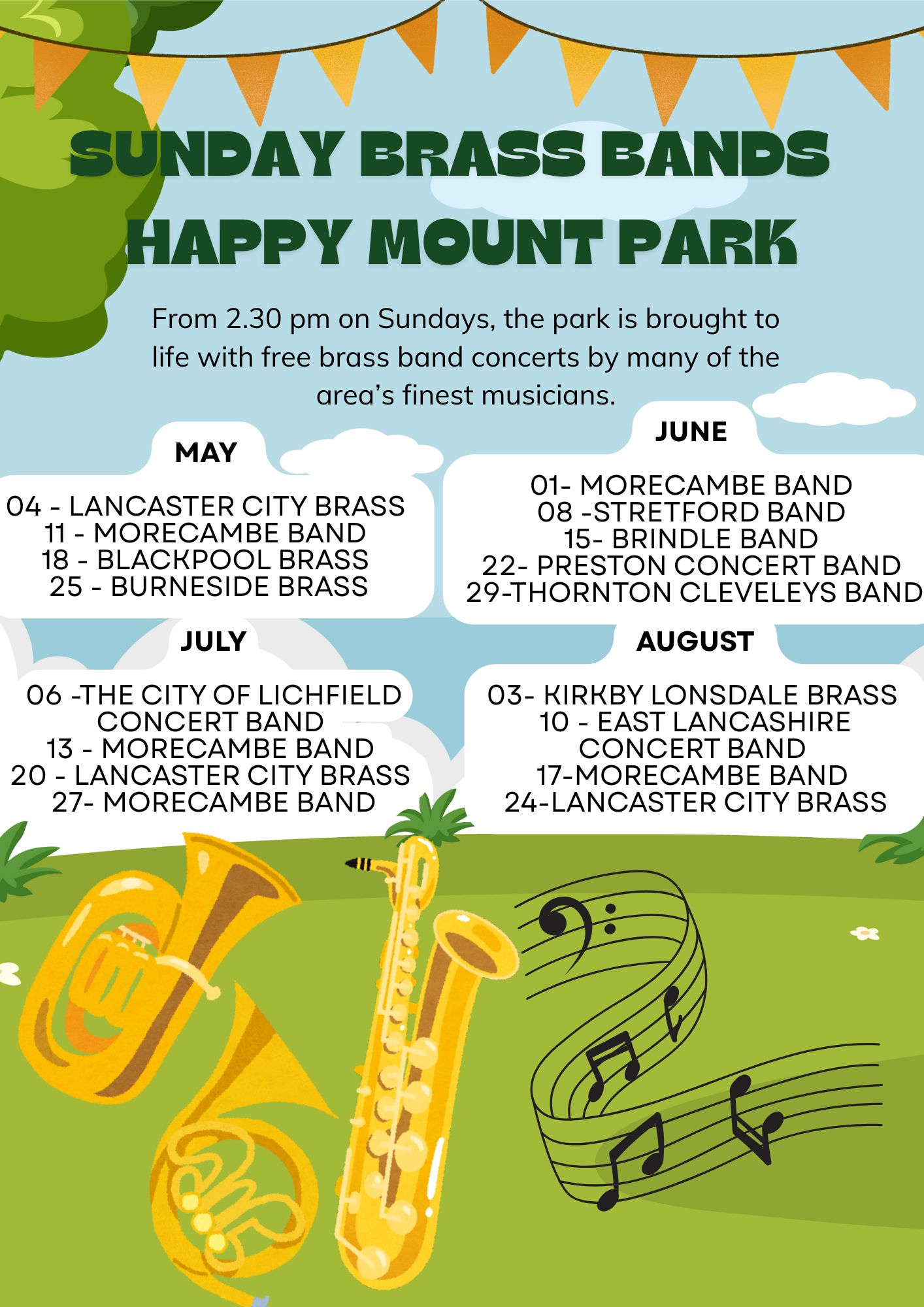 Sunday Brass Bands at Happy Mount Park