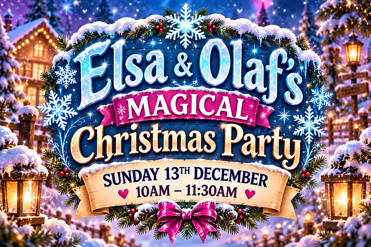 Elsa & Olaf’s Magical Christmas Party – Sunday 13th December | 10am – 11:30am